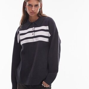 NIA Rivka Polo Striped Sweater